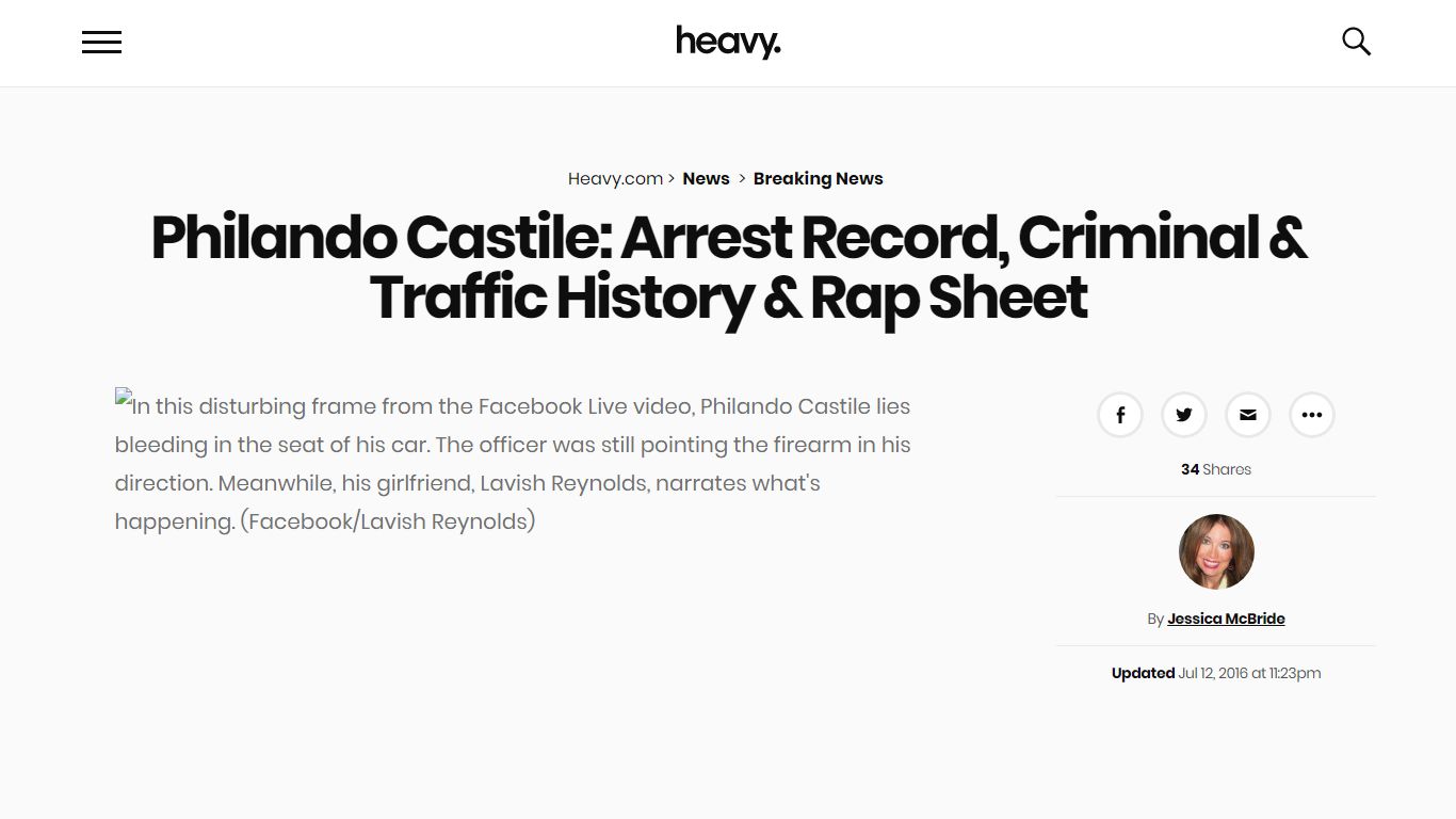 Philando Castile: Arrest Record, Criminal History & Rap Sheet - Heavy.com