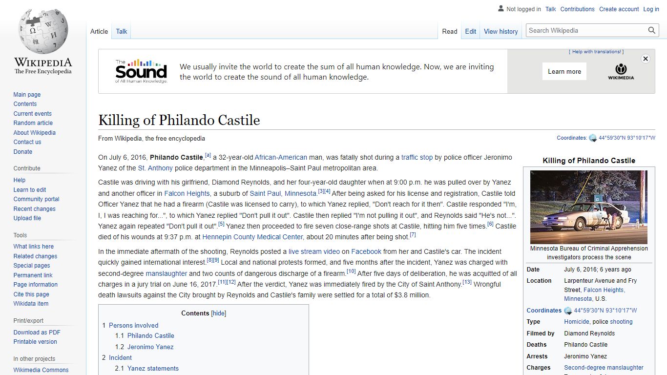 Killing of Philando Castile - Wikipedia